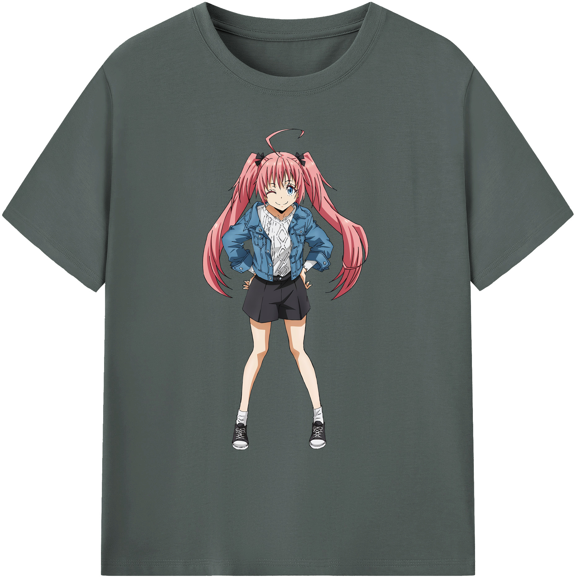 （画像用） 転スラ Regarding Reincarnated to Slime 綿100％ メンズ半袖Tシャツ｜肌触りやわらか＆通気性